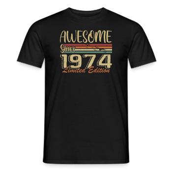 Legenden wurden 1974 geboren Jahrgang 1974 - Männer T-Shirt - Schwarz - Vorne - AI Model Male 178 light (178cm)