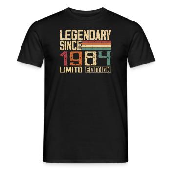 Original 1984 Vintage Geburtstagsgeschenk 1984 - Männer T-Shirt - Schwarz - Vorne - AI Model Male 178 light (178cm)