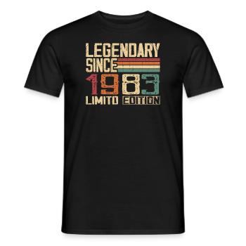 Original 1983 Vintage Geburtstagsgeschenk 1983 - Männer T-Shirt - Schwarz - Vorne - AI Model Male 178 light (178cm)