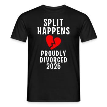 Freshly divorced saying funny divorce 2025 - Men's T-Shirt - black - Front - AI Model Male 178 light (178cm)