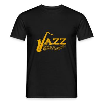 Chemise Jazz Saxophone - T-shirt homme - noir - Devant - AI Model Male 178 light (178cm)