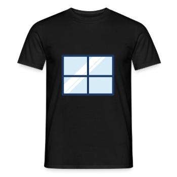 Fenster Haus Wohnung - Männer T-Shirt - Schwarz - Vorne - AI Model Male 178 light (178cm)