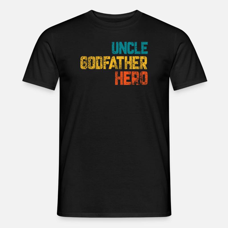 UNCLE DODFATHER HERO Geschenk - Männer T-Shirt - Schwarz