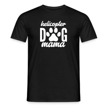 Helicopter Dog Mama - Men's T-Shirt - black - Front - AI Model Male 178 light (178cm)