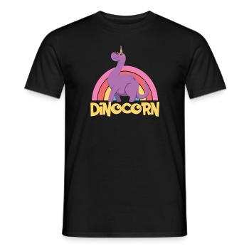 Dino Licorne - Mignon Dinocorne - T-shirt homme - noir - Devant - AI Model Male 178 light (178cm)