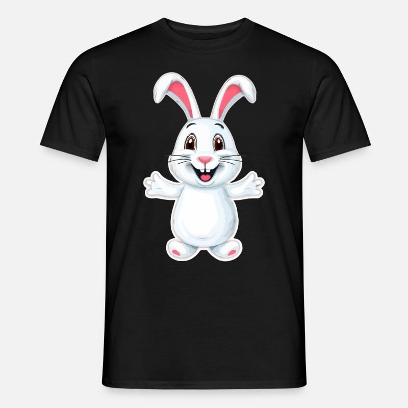 Lustiger Hase - Männer T-Shirt - Schwarz