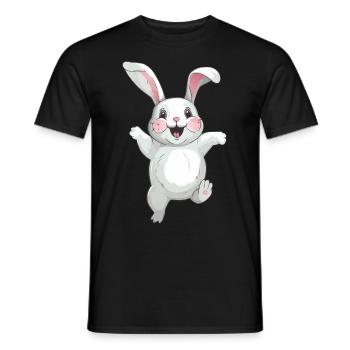 Süßer Hase - Männer T-Shirt - Schwarz - Vorne - AI Model Male 178 light (178cm)