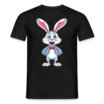 Süßer Cartoon Hase - Männer T-Shirt - Schwarz - Vorne - AI Model Male 178 light (178cm)