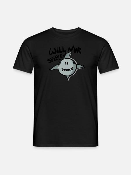 Haifisch spielen - Männer T-Shirt - Schwarz