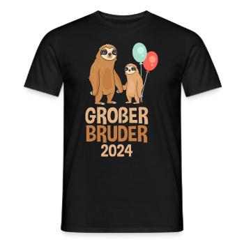 Paresseux grand frère 2024 - T-shirt homme - noir - Devant - AI Model Male 178 light (178cm)