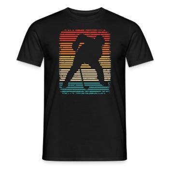 Hockey sur glace Hockey rétro Joueurs de hockey sur glace - T-shirt homme - noir - Devant - AI Model Male 178 light (178cm)