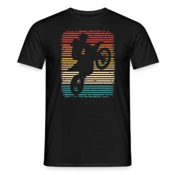 Dirt Bike Motocross Retro Enduro Supermoto - Männer T-Shirt - Schwarz - Vorne - AI Model Male 178 light (178cm)