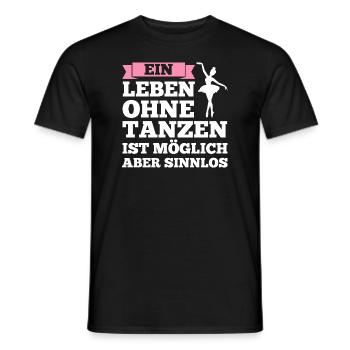 Ballerina Mädchen Balletttanz Geschenk - Männer T-Shirt - Schwarz - Vorne - AI Model Male 178 light (178cm)
