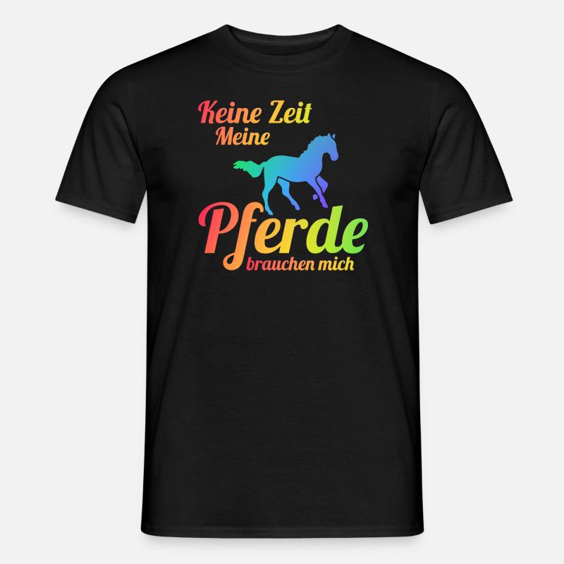 Pferd Reiten Pferdehalter Geschenk - Männer T-Shirt - Schwarz