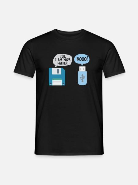 USB I am your Fahter Nerd Computer PC Gamer xD - Männer T-Shirt - Schwarz