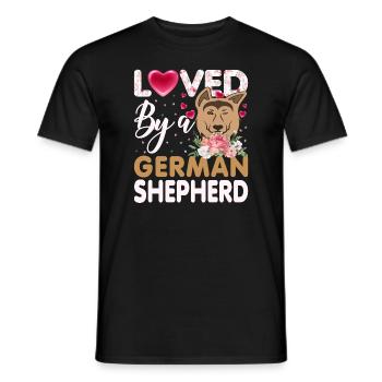 Shepherd German Shepherd love - Men's T-Shirt - black - Front - AI Model Male 178 light (178cm)