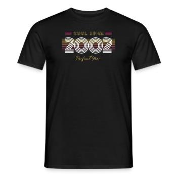 Birthday Cool since 2002 - Men's T-Shirt - black - Front - AI Model Male 178 light (178cm)