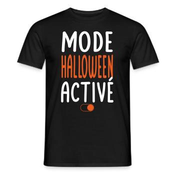 Mode Halloween activé - Idée cadeau - T-shirt homme - noir - Devant - AI Model Male 178 light (178cm)