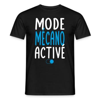 Mode Mécano activé - Idée cadeau - T-shirt homme - noir - Devant - AI Model Male 178 light (178cm)