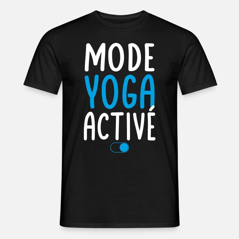 Mode Yoga activé - Idée cadeau - T-shirt homme - noir