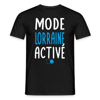 Mode Lorraine Activé - Idée Cadeau - T-shirt homme - noir - Devant - AI Model Male 178 light (178cm)
