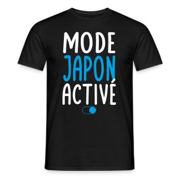 Mode Japon Activé - Idée Cadeau - T-shirt homme - noir - Devant - AI Model Male 178 light (178cm)