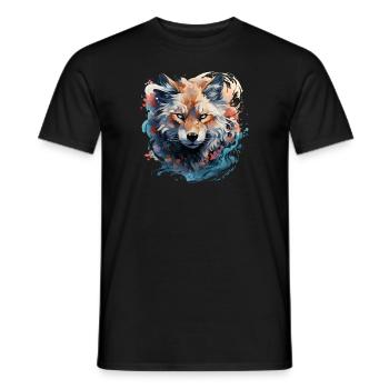 Wolf - Männer T-Shirt - Schwarz - Vorne - AI Model Male 178 light (178cm)