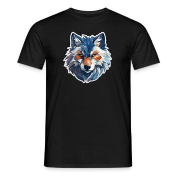 Wolf - Männer T-Shirt - Schwarz - Vorne - AI Model Male 178 light (178cm)