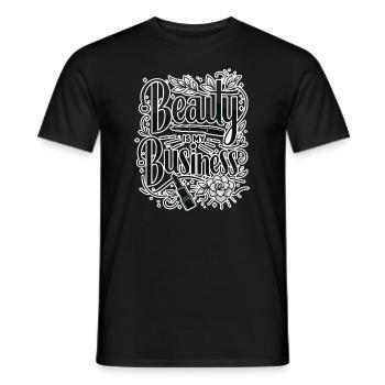 Schönheit ist mein Geschäft - Männer T-Shirt - Schwarz - Vorne - AI Model Male 178 light (178cm)