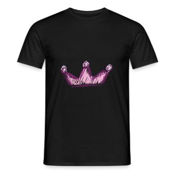 Queen Crown Cute - Men's T-Shirt - black - Front - AI Model Male 178 light (178cm)