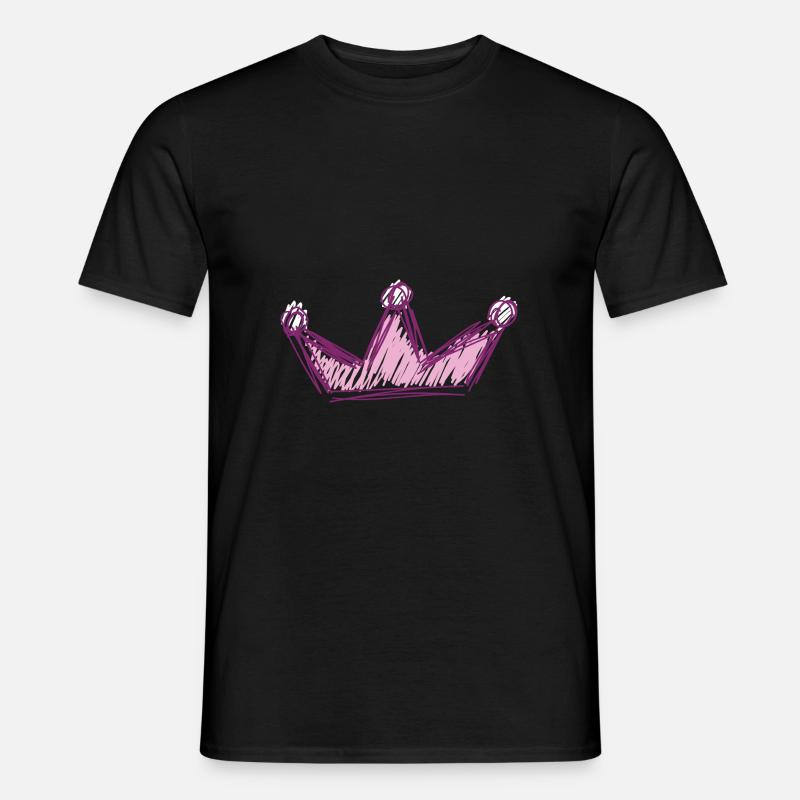 Königin Krone Niedlich - Männer T-Shirt - Schwarz