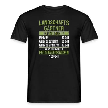 Jardin De Galabau Jardinier - T-shirt homme - noir - Devant - AI Model Male 178 light (178cm)