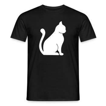 Katze Kater Katzen - Männer T-Shirt - Schwarz - Vorne - AI Model Male 178 light (178cm)