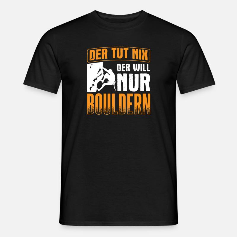 Boulderer Klettern Bouldern - Männer T-Shirt - Schwarz