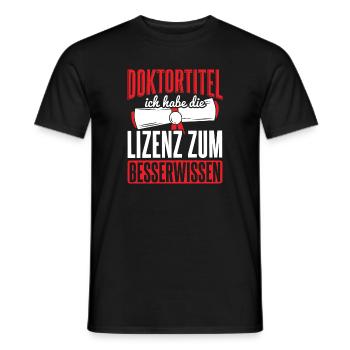 Doktor Doktortitel Doktorand - Männer T-Shirt - Schwarz - Vorne - AI Model Male 178 light (178cm)