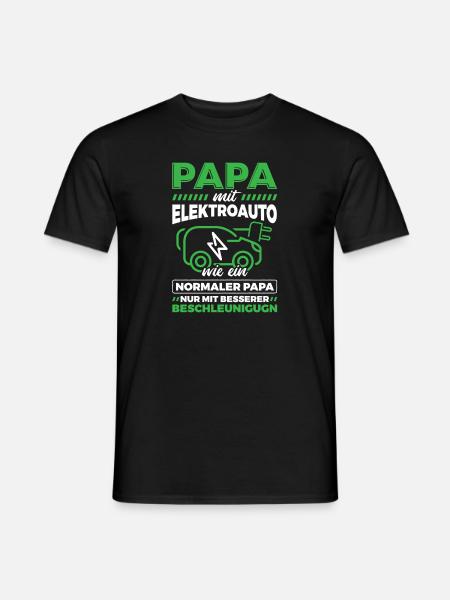 Elektroauto Auto E-Auto - Männer T-Shirt - Schwarz