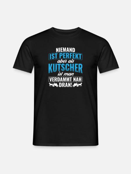 Kutsche Kutscher - Männer T-Shirt - Schwarz