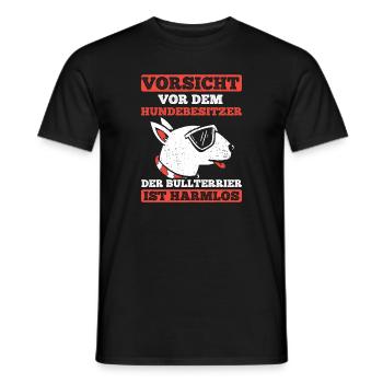 Bullterrier Hunde - Männer T-Shirt - Schwarz - Vorne - AI Model Male 178 light (178cm)