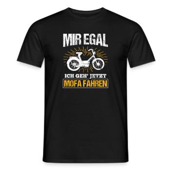Mofa Moped - Männer T-Shirt - Schwarz - Vorne - AI Model Male 178 light (178cm)