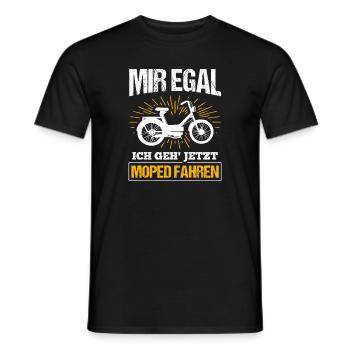 Geschenk Mofa Moped - Männer T-Shirt - Schwarz - Vorne - AI Model Male 178 light (178cm)