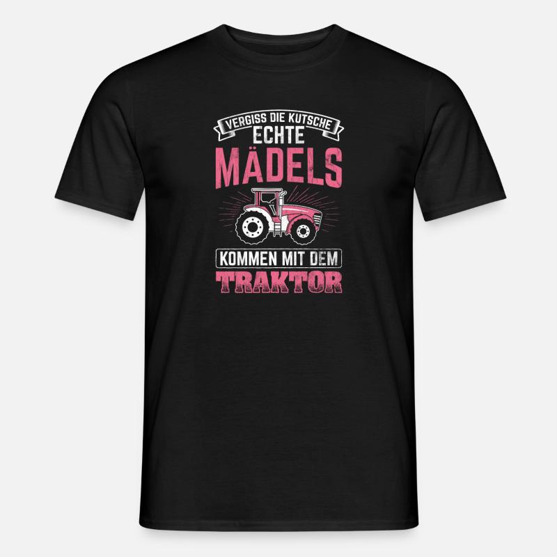 Bauer Traktor Landwirtschaft - Männer T-Shirt - Schwarz