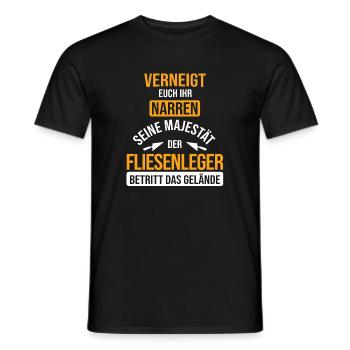 Fliesenleger Handwerker Fliesen - Männer T-Shirt - Schwarz - Vorne - AI Model Male 178 light (178cm)