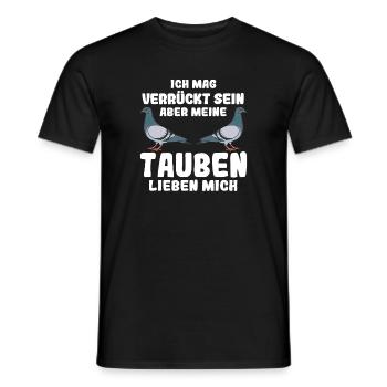 Taube Tauben Vogel - Männer T-Shirt - Schwarz - Vorne - AI Model Male 178 light (178cm)