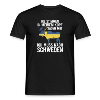 Schweden Schwedisch Skandinavien - Männer T-Shirt - Schwarz - Vorne - AI Model Male 178 light (178cm)