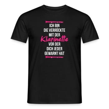 Klarinette Orchester - Männer T-Shirt - Schwarz - Vorne - AI Model Male 178 light (178cm)