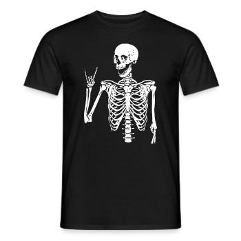 Headbangers Skull - Männer T-Shirt - Schwarz - Vorne - AI Model Male 178 light (178cm)