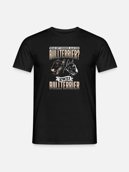 Bullterrier Hunde - Männer T-Shirt - Schwarz
