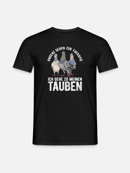 Taube Tauben Vogel - Männer T-Shirt - Schwarz