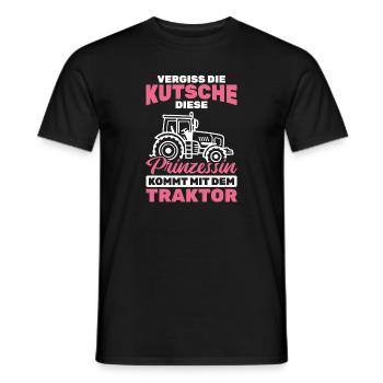 Diese Prinzessin Kommt Mit Traktor Bauer Landwirt - Männer T-Shirt - Schwarz - Vorne - AI Model Male 178 light (178cm)