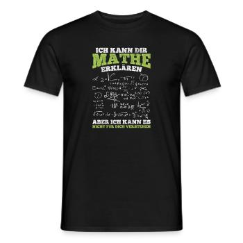 Kann Es Nicht Für Dich Verstehen Mathe Mathematik - Männer T-Shirt - Schwarz - Vorne - AI Model Male 178 light (178cm)